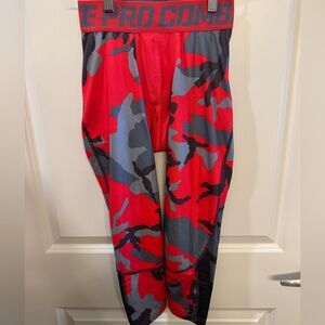 Nike Pro 3/4 Camo Compression Tights Small